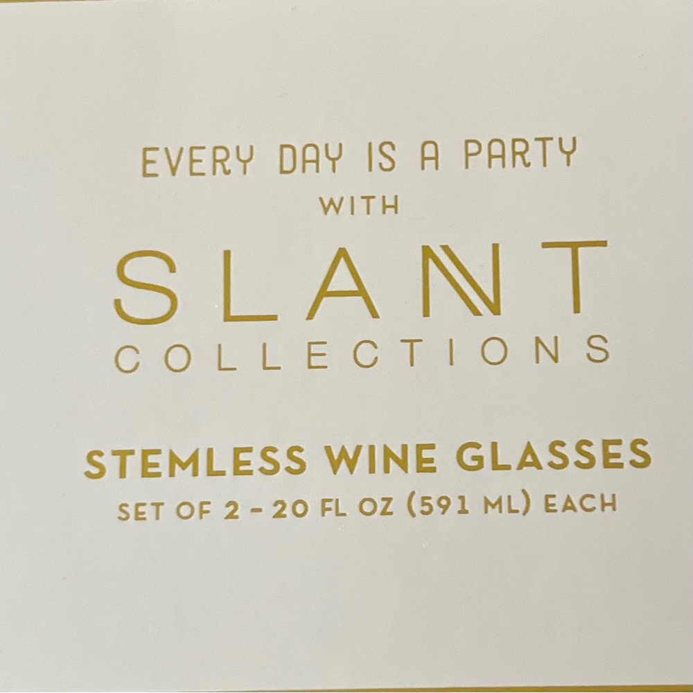 Slant Collections “Better Together” Pink Stemless Wine Glasses – Set of 2 - Picture 5 of 6